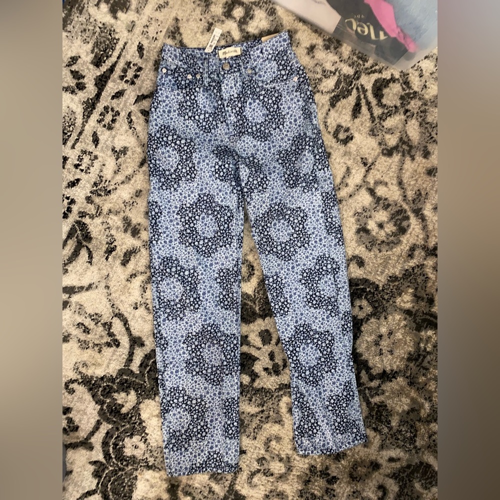 NEW WITH TAGS Madewell patterned vintage straight jean